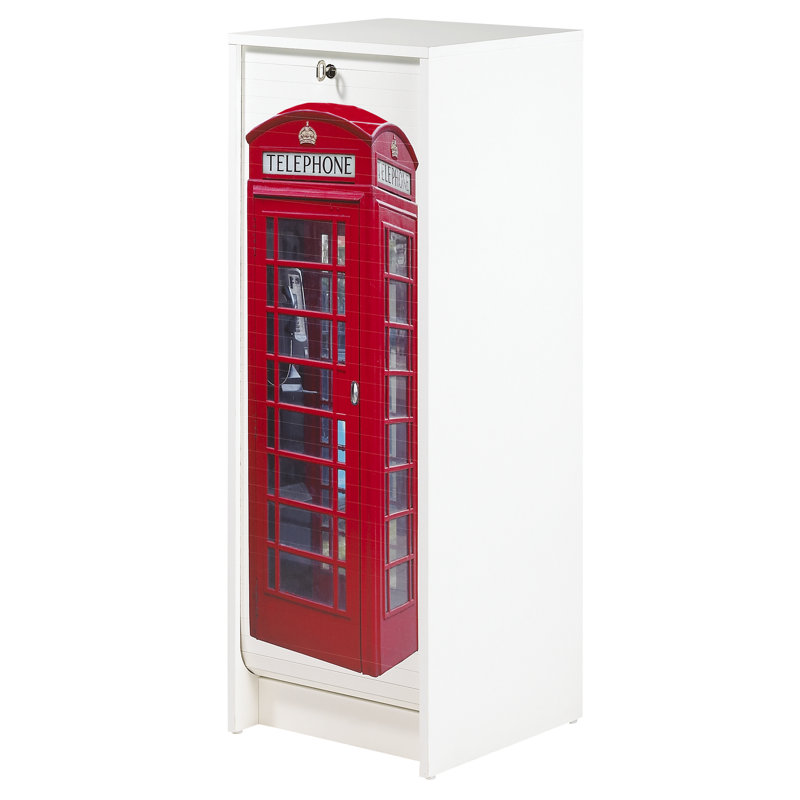 Gratiana 1 -Door 5 -Shelf, White