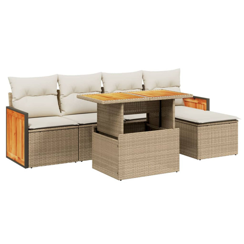  Ensemble de canapé de jardin beige