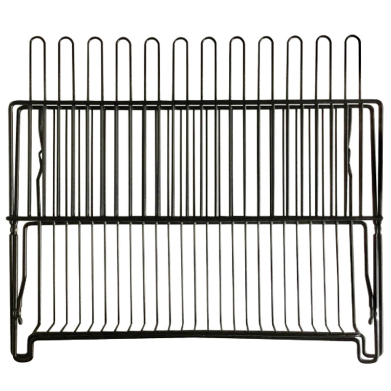 Égouttoir à vaisselle pliable en acier inoxydable, Noir