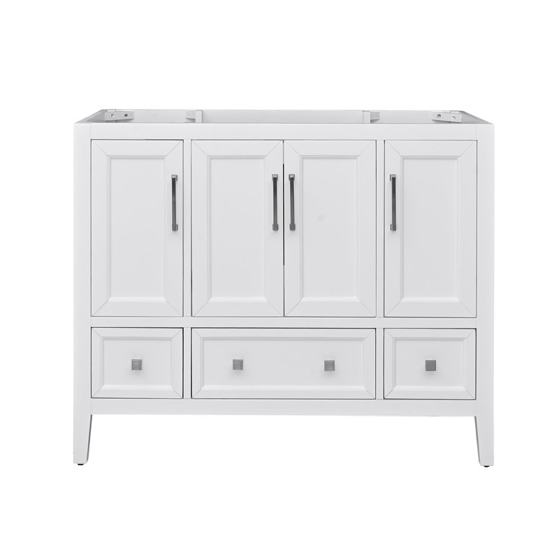 Everette 42'' W Single Bathroom Vanity Base, White