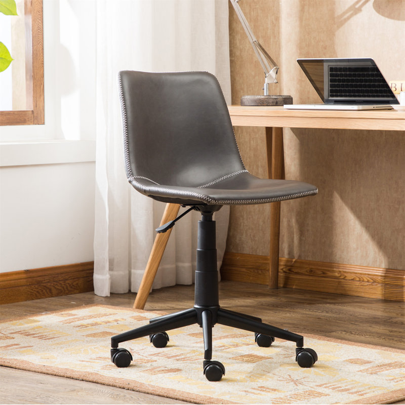 Chaise de bureau Josaphina Cesena, Gris, Argent argent