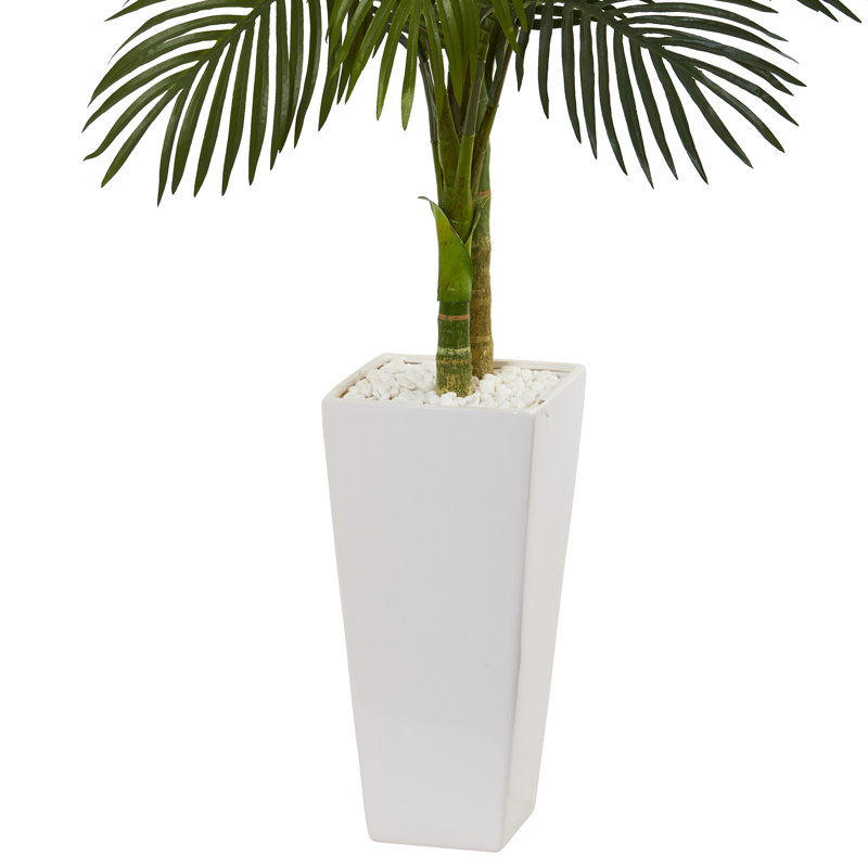 60'' Faux Palm Tree in Ceramic Planter