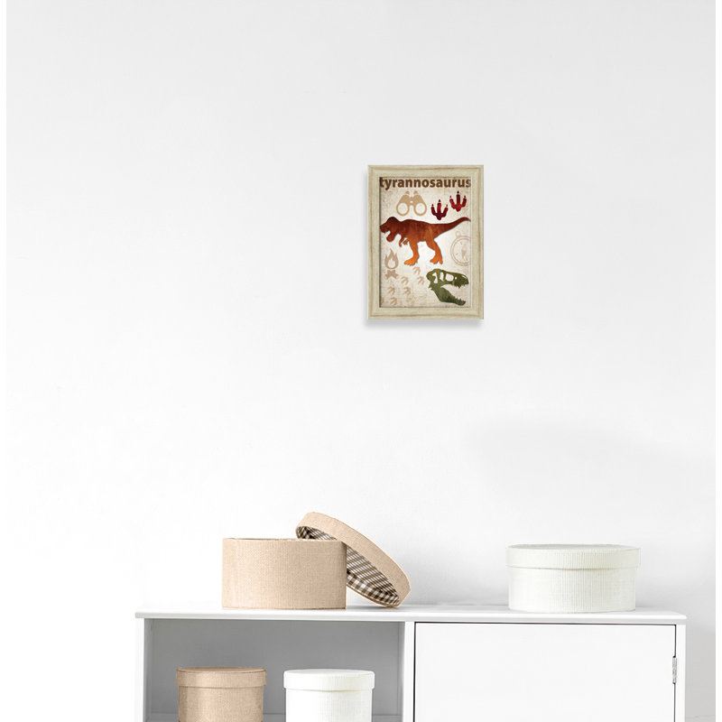 Adhésif décoratif dinosaures - 01 pi, H 16 po x l 12 po x P 0,625 po, Cadre plat beige