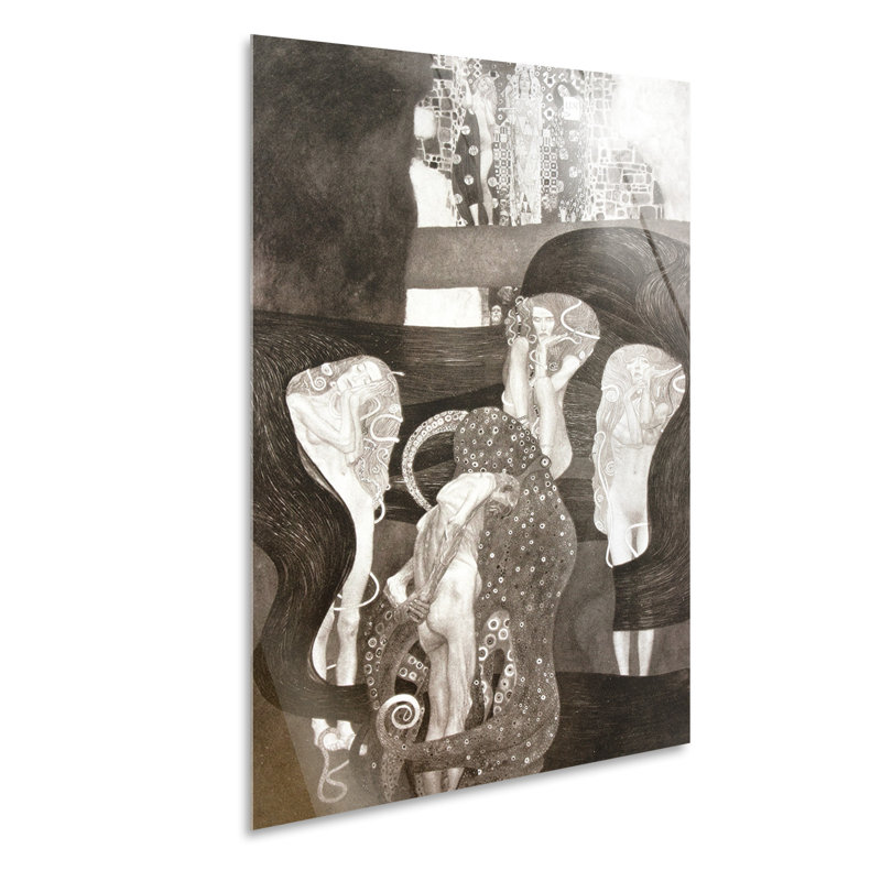 Case Law by Gustav Klimt - No Frame Painting on Glass, 95cm H x 65cm W
