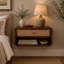 Amento 45cm W Solid Wood Bedside Table