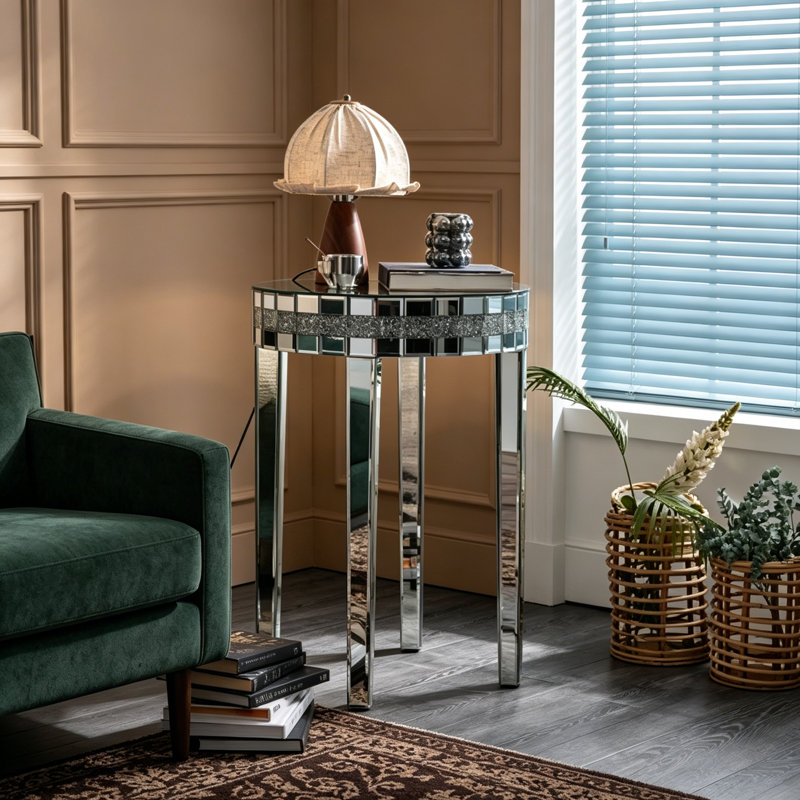 Round Mirror Breakfast Table