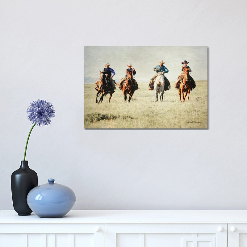 Giddy Up Horse by Rhonda Thompson - Wrapped Canvas Print, 30.48 cm H x 45.72 cm W