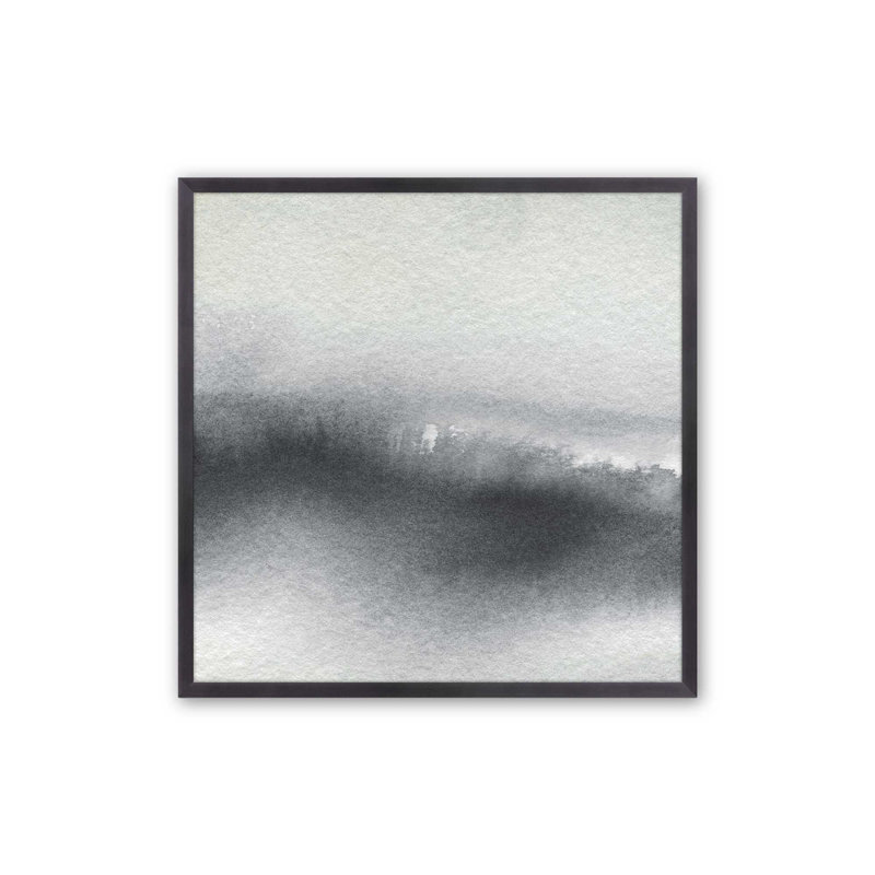 " Whispering Woods V1 ", Weathered Zinc Single Picture Framed Paper, 21.75" H x 21.75" W x 1.25" D