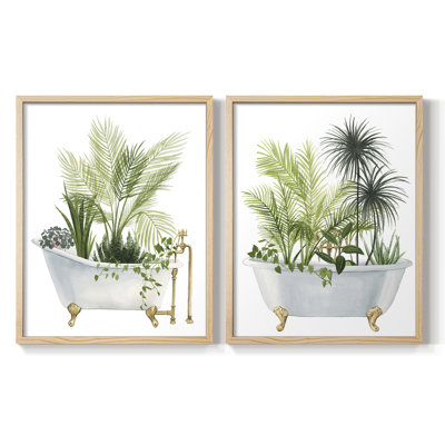 Plant Bath I-Premium Framed Print -Ready to Hang - No Nails Required - No Nails Required