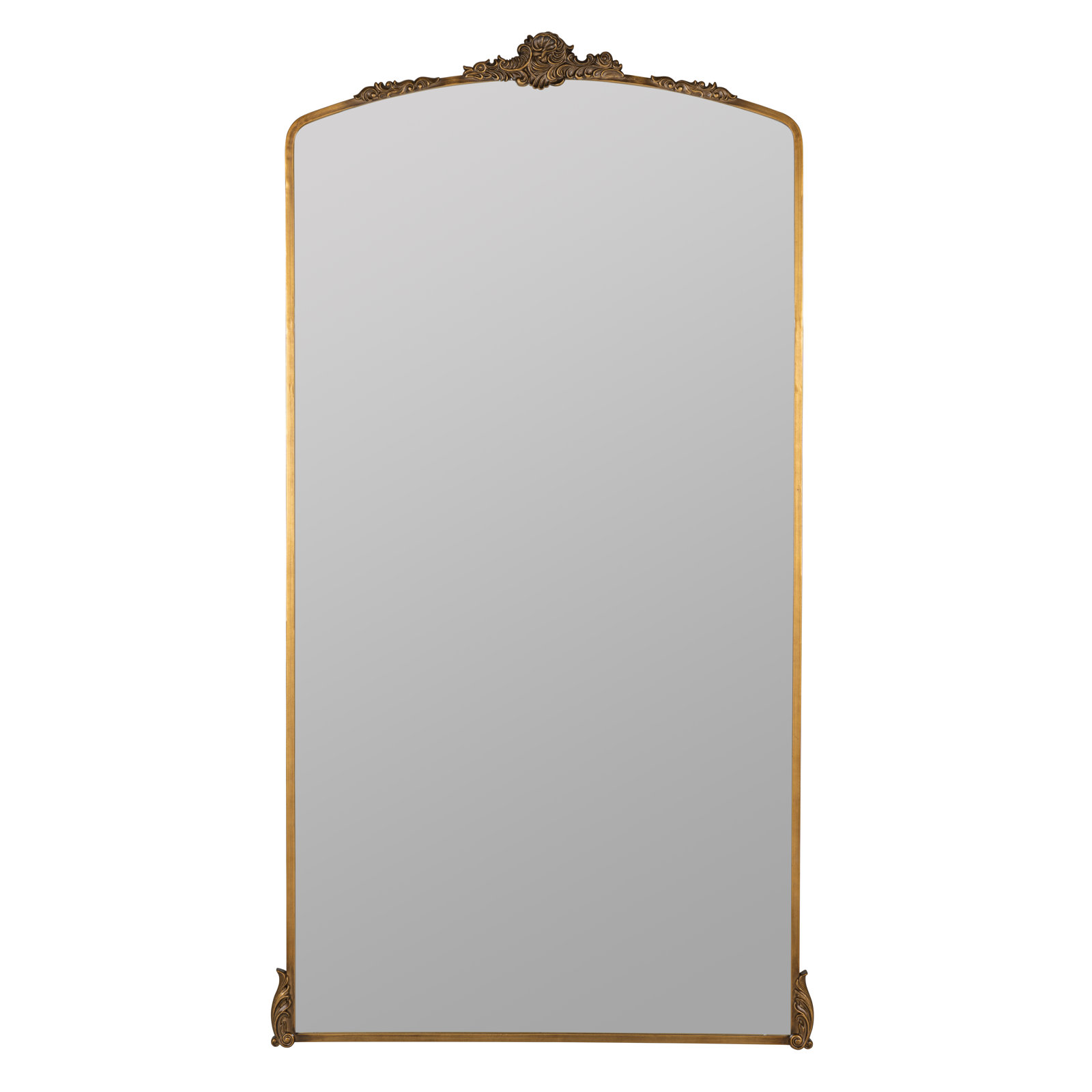 Aticus Metal Arch Mirror, 70.5" x 38", Antique Bronze
