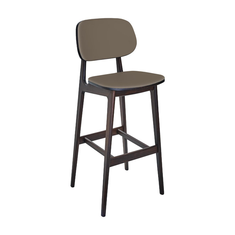  Emma Barstool - Grade 4 Elephant Reveal Seat & Upholstered Back, Elephant, Brown