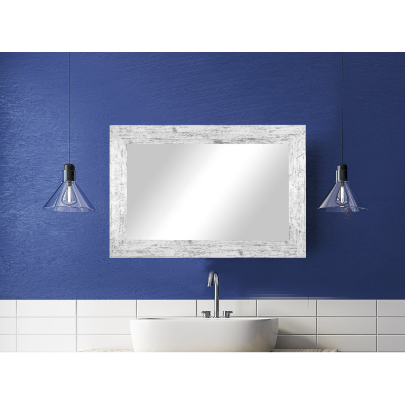 Miroir de salle de bain patiné, 33 po x 28 po