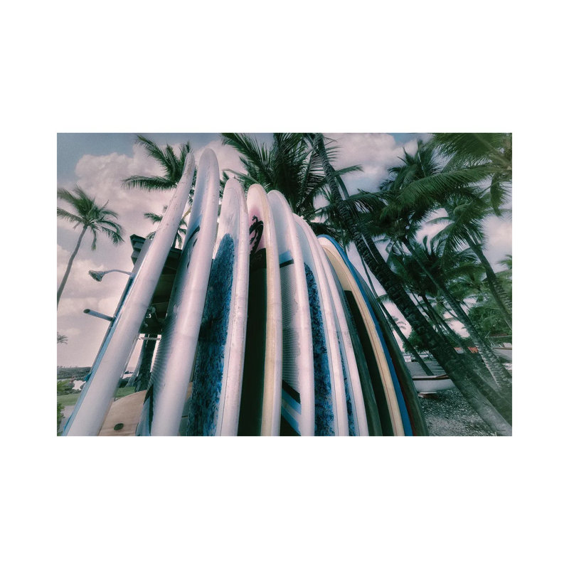 Nostalgic Surfboards by Dennis Frates - Gallery-Wrapped Canvas Giclée on Canvas, Wrapped Canvas, 20.32 cm H x 30.48 cm W