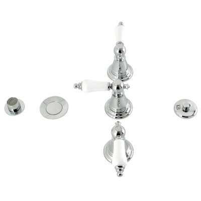 Robinet de bidet vertical à trois poignées Victorian