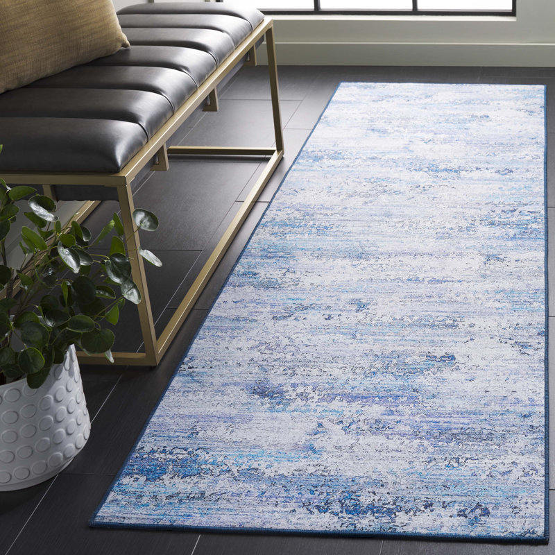 Askersund Tacoma Performance Machine Washable Abstract Rug, Runner 2'6" x 8'