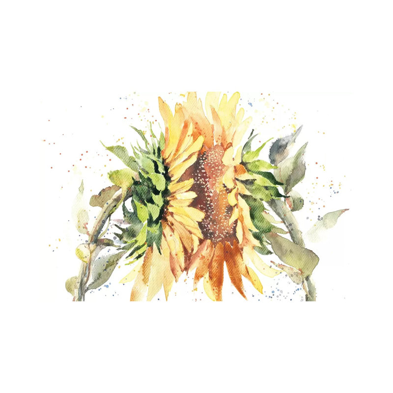 Sunflowers by Marina Ignatova - Wrapped Canvas Print, 20.32 cm H x 30.48 cm W