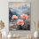 Pivoines dans la vallée balayée par le vent IV - pivoines, art mural