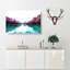 Maligne Lake Scene In Canada - Wrapped Canvas Painting-56629039