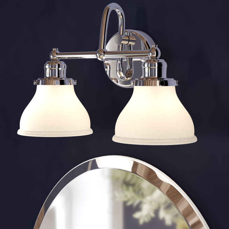 Carney 2 - Light Dimmable Vanity Light, Chrome, Milk