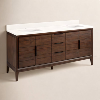 Aliso 72" Carrara Marble Double Bathroom Vanity