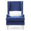 Élégante chaise longue bleue à accoudoirs carrés