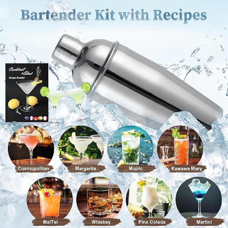 15 Piece Stainless Steel Bar Tool Set