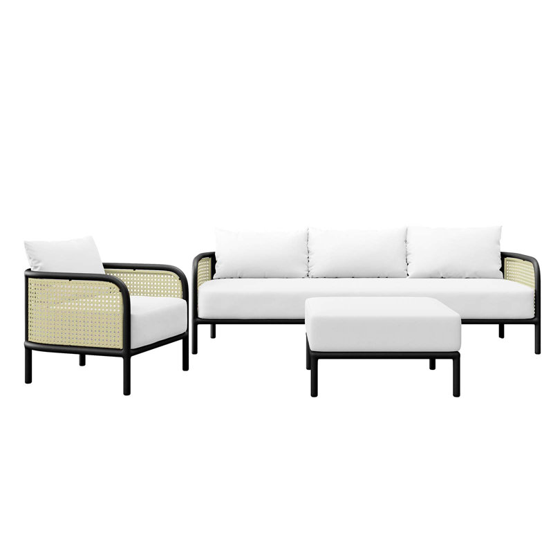 Ensemble de mobilier d'extérieur 3 pièces Modway Hanalei