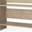 Console en bois massif gris clair vieilli de 193 cm avec tablette