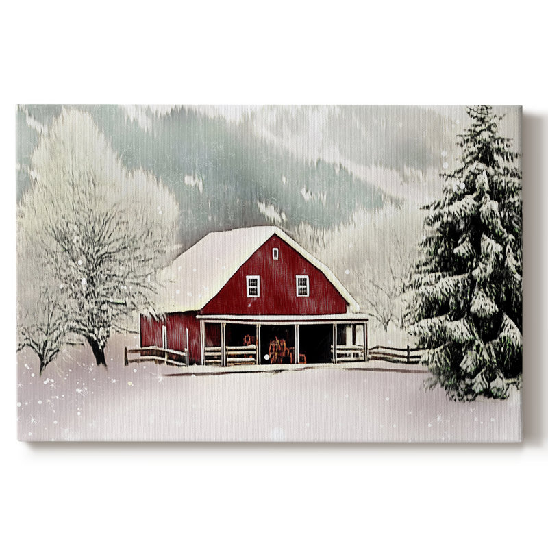 Art de Noël des Fêtes de Noël III - Toile tendue avec châssis - C XXXVII, H 8 po x l 12 po