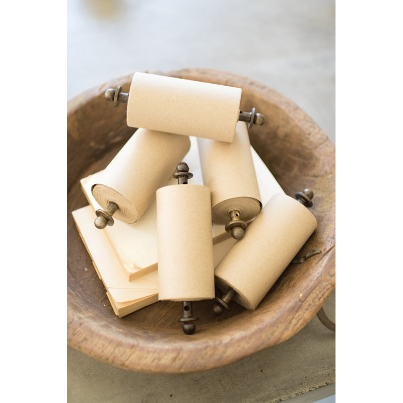  Replacement Note Roll 4"W – Brown Kraft Paper Refill for Hanging Wall Board Set of 2