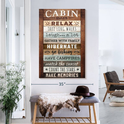 Cabin Rules I Canvas Print
