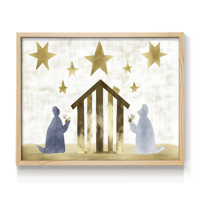 Chirstmas Art-III - Reproduction encadrée - Restickable, Naturel, H 11 po x l 14 po