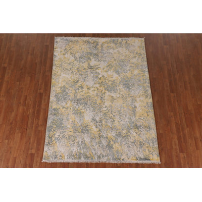 All-Over Striped Abstract Modern Rug 5x7