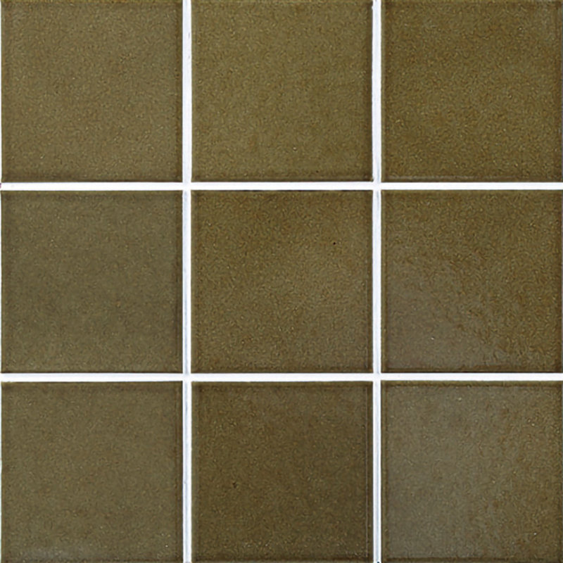 Biyusai 0.89" x 0.89" Ceramic Mosaic Wall Tile, Moss Green, 0.89" W x 0.89" L
