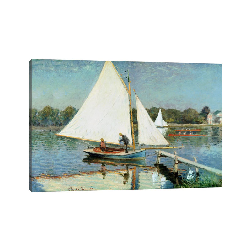Voile à Argenteuil, vers 1874 - Giclée sur toile tendue avec châssis