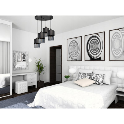 Cardinale 4 - Light Black Cluster Pendant