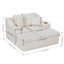 2 Seater Corduroy Sofa-14834121