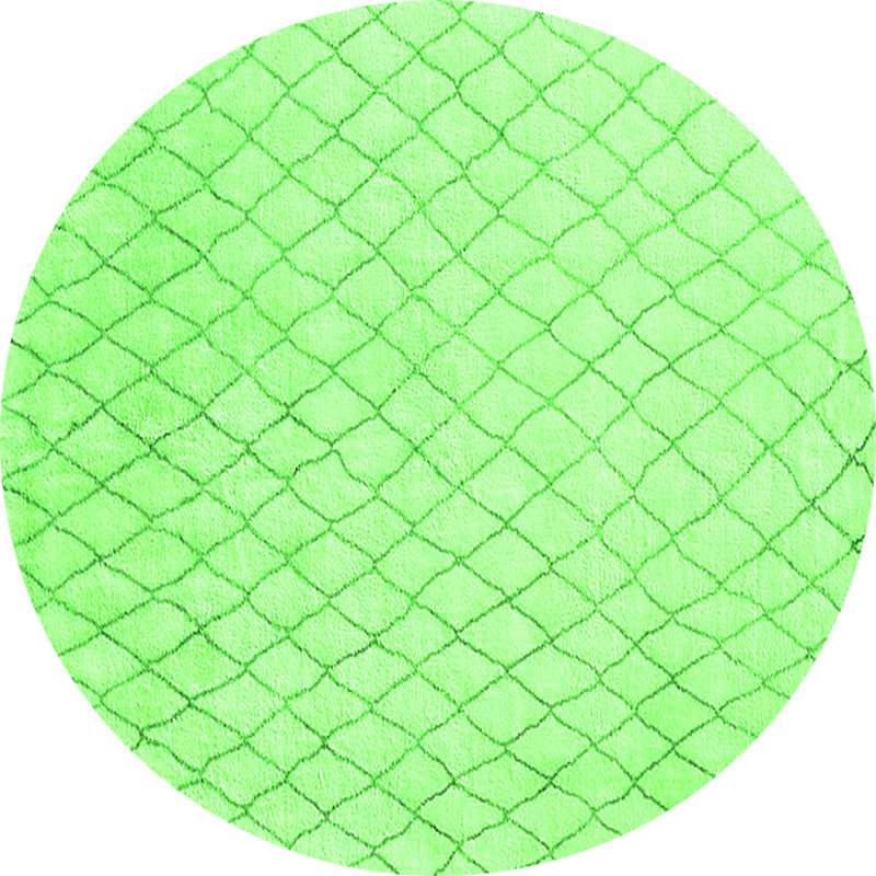 Harliee Washable Geometric Indoor Rug, Round 4'