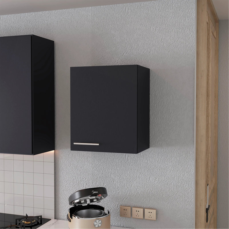 Armoire murale avec 1 porte, Black