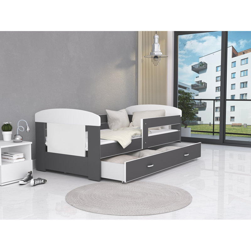 Pierre Cabin Bed with Storage Included, Grey, European Toddler (80 x 160cm)