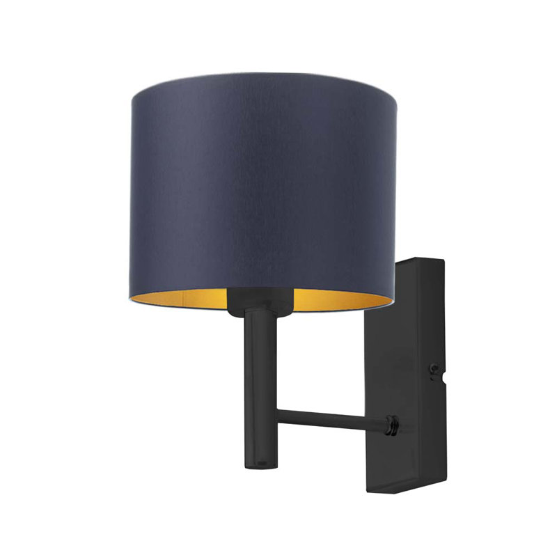 Woodhouse Steel Armed Sconce, Navy, Black