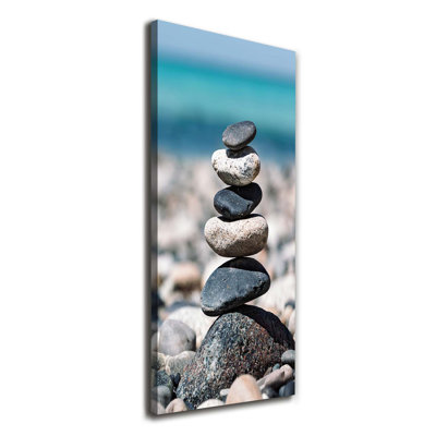 Stony Beach - Wrapped Canvas Print