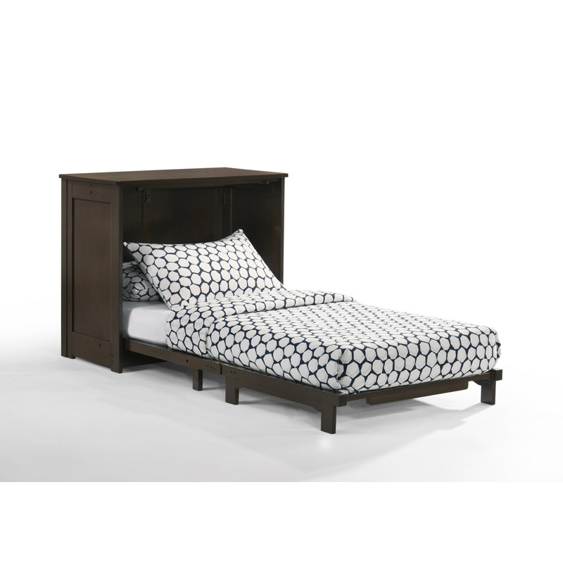 Lit escamotable avec rangement bas Issabella, Chocolat, Simple