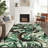 Snakes Floral Machine Washable Area Rug Non Slip Vintage Wild Life Serpent Print Rug Low Pile Aesthetics  Carpet for Living Room Bedroom Office-1037372407