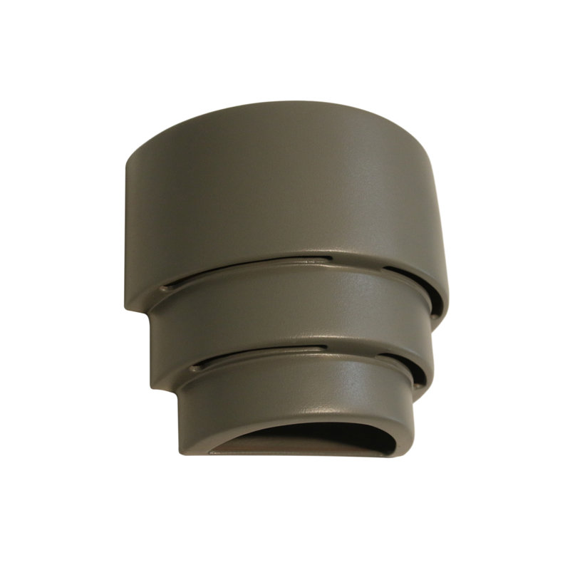 Dara Ceramic Flush Mounted Sconce, Dark Gray