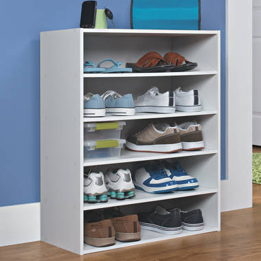 ClosetMaid 18-in H 3 Tier 12 Pair White Wood Shoe Organizer in the