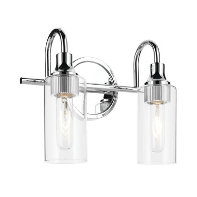 12.5" 2-Light Vanity Light with Clear Glass