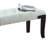 Linon Tufted Bench, Faux Leather, White