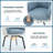 17.7"H Modern Two-Tone Upholstered Swivel Dining Armchair-543018627