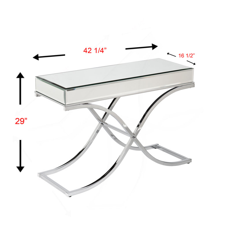 Console à miroir Ava - Chrome